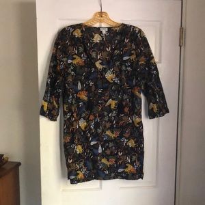 J. Crew all Cotton cover up in Tiger Print